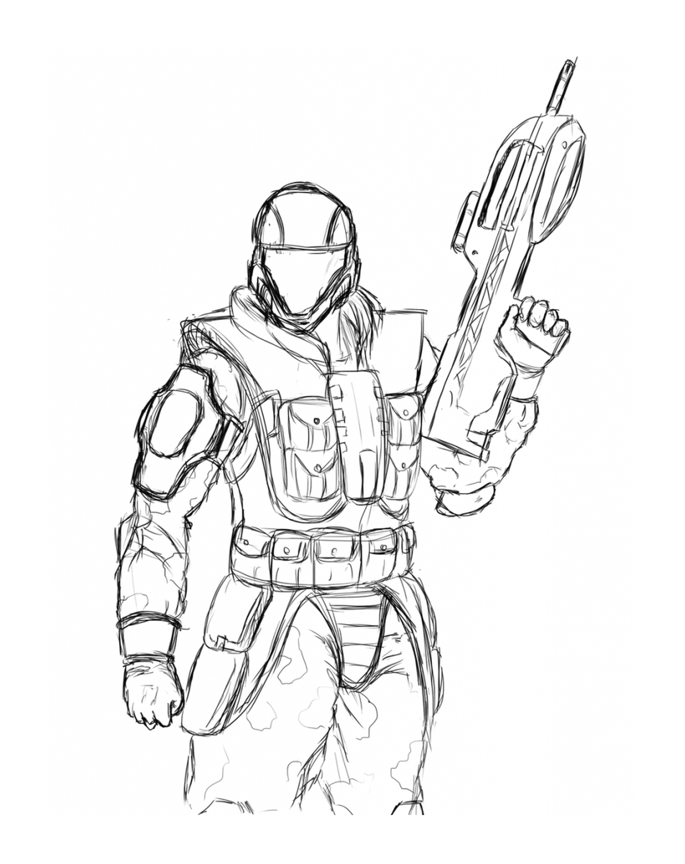 coloriage Halo Odst 785x1024