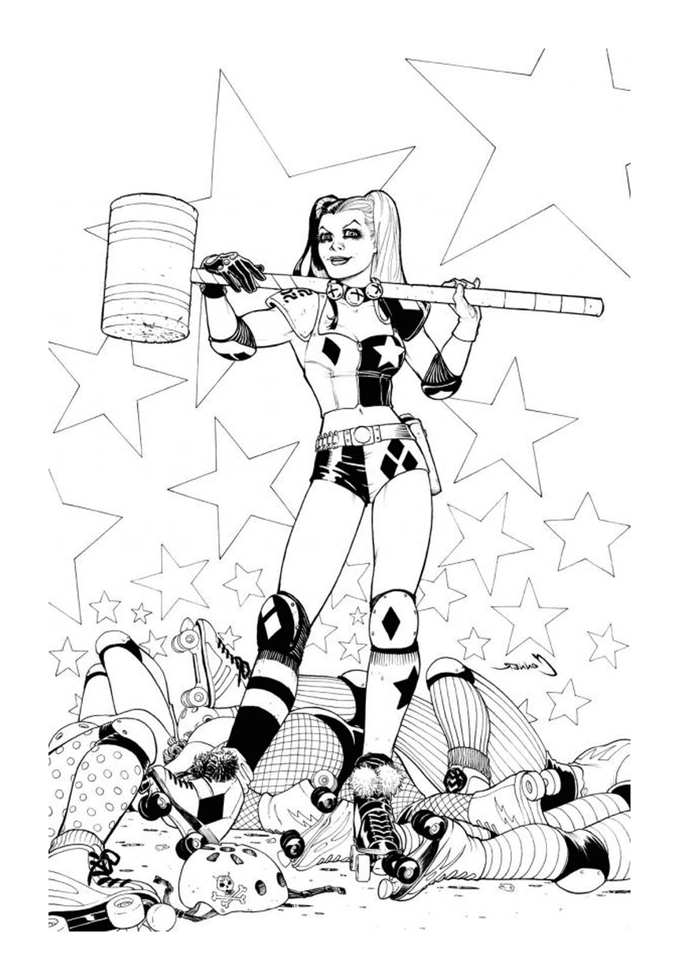coloriage Harley Quinn Dc Comics