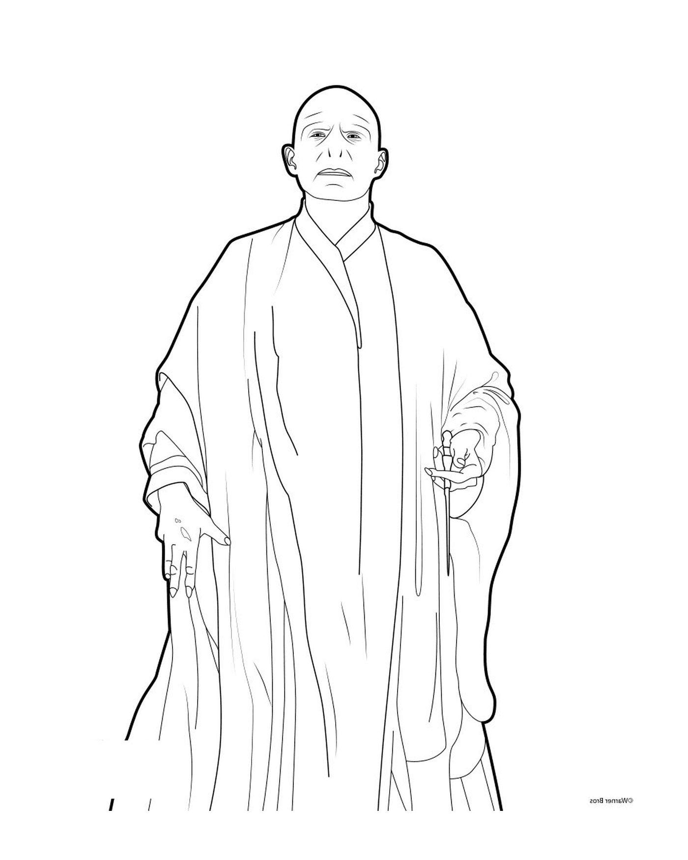 coloriage harry potter 7 voldemort