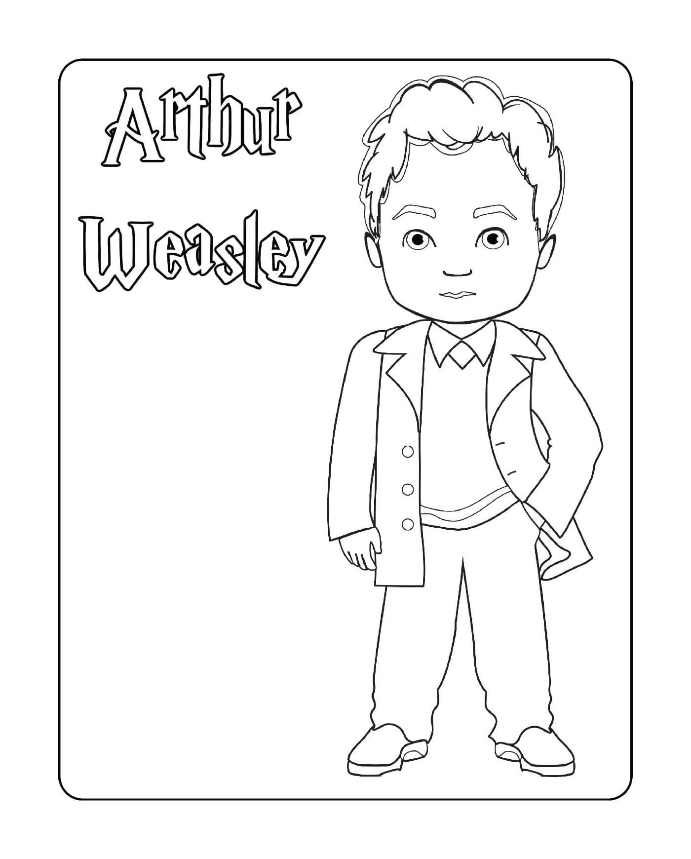 coloriage Arthur Weasley