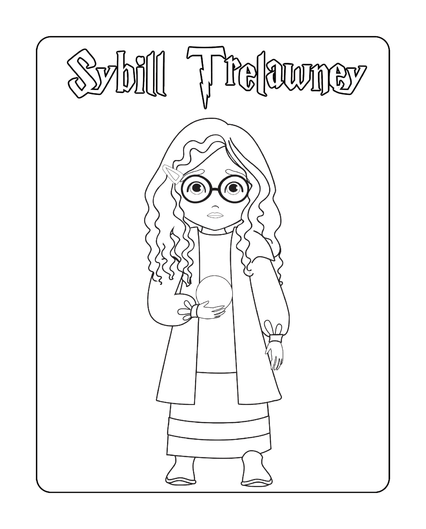 coloriage Sybill Trelawney