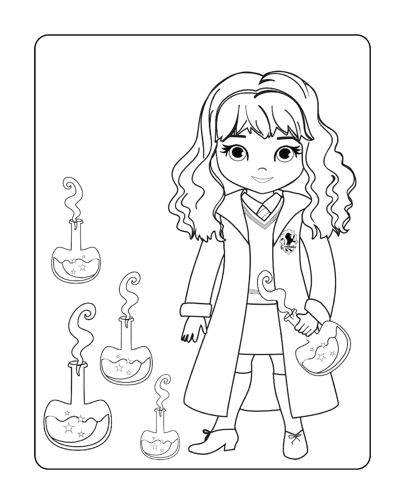 coloriage Hermione With Potions