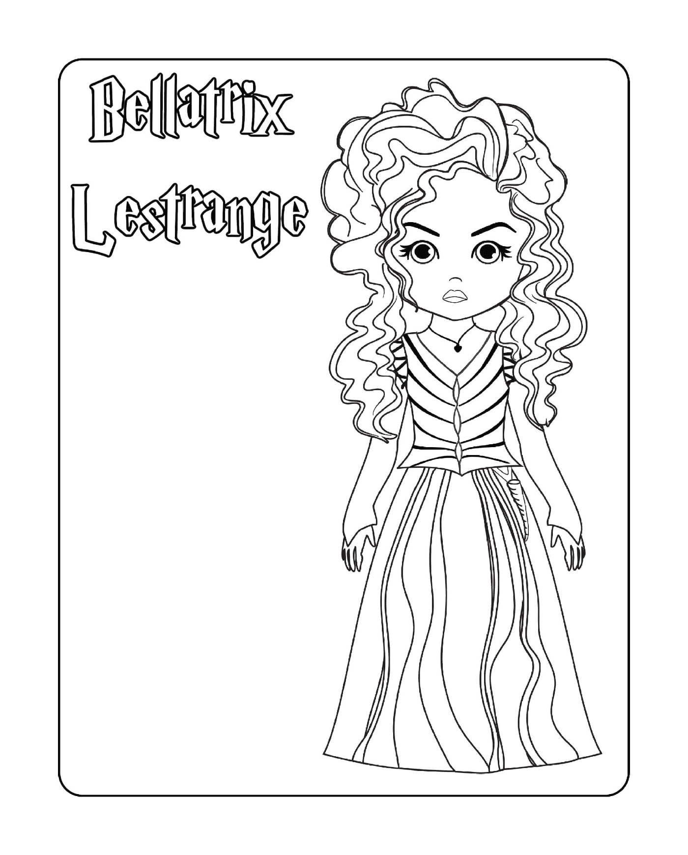 coloriage Bellatrix Lestrange