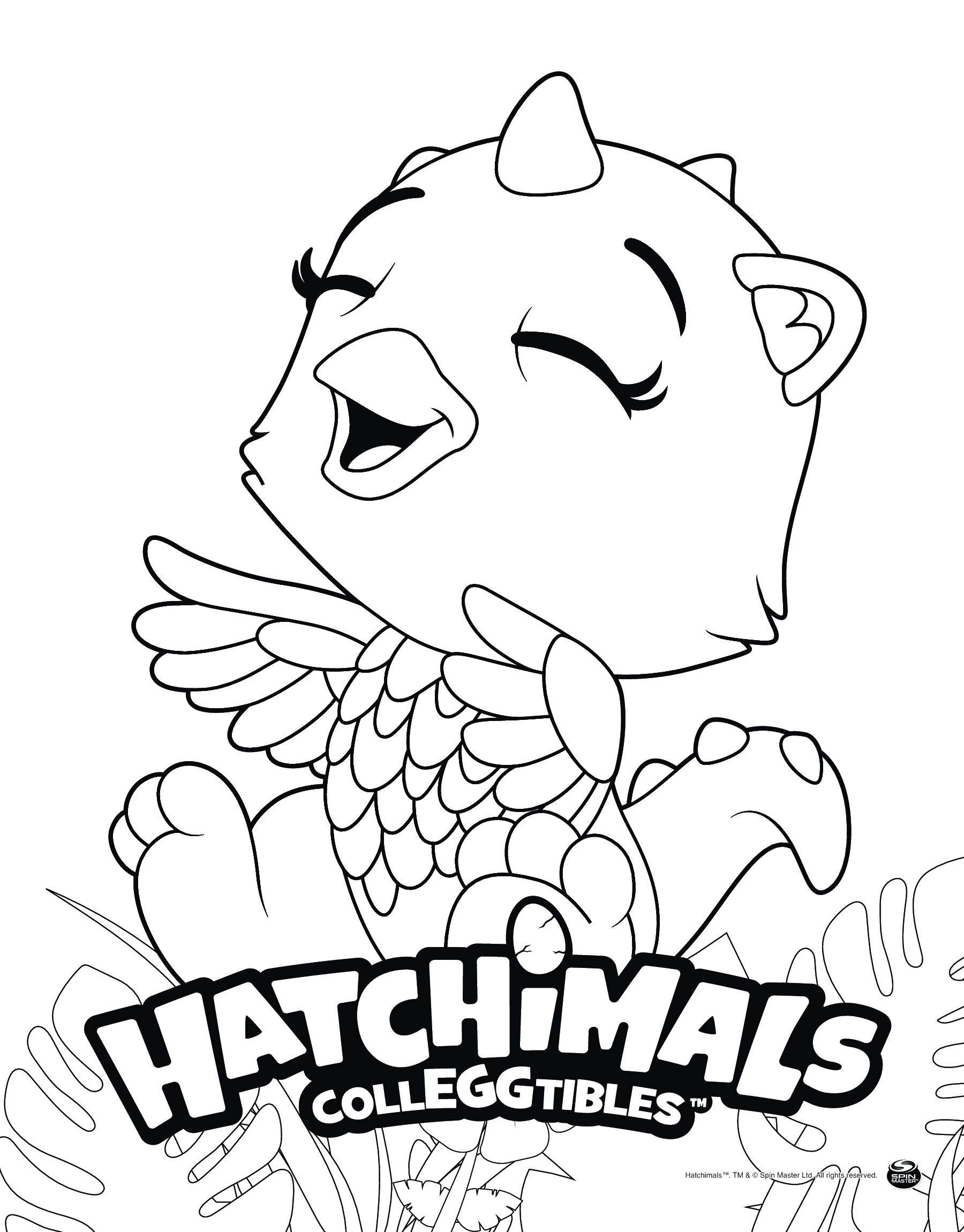 coloriage Hatchimals Draggle
