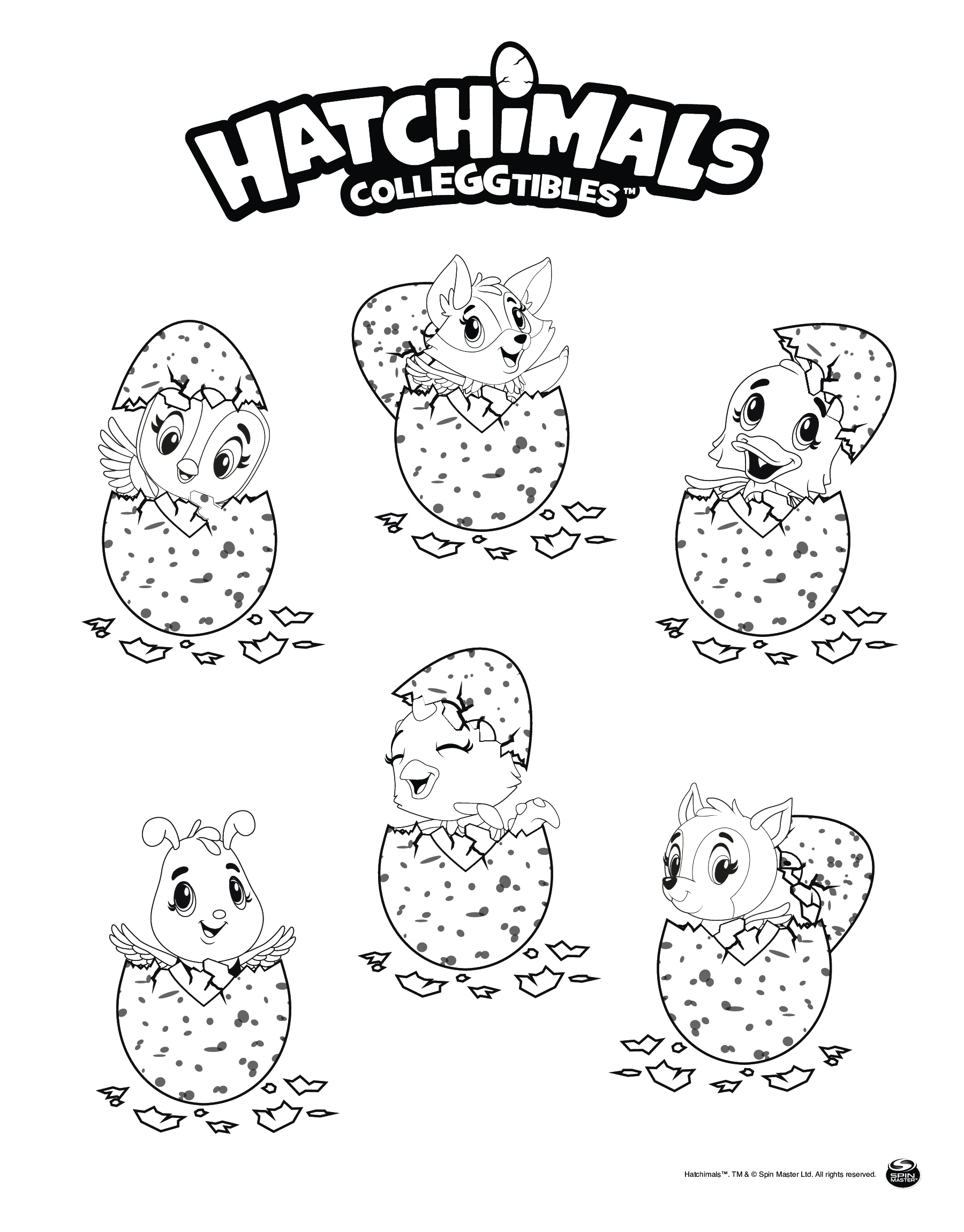 coloriage Hatchimals Eggs