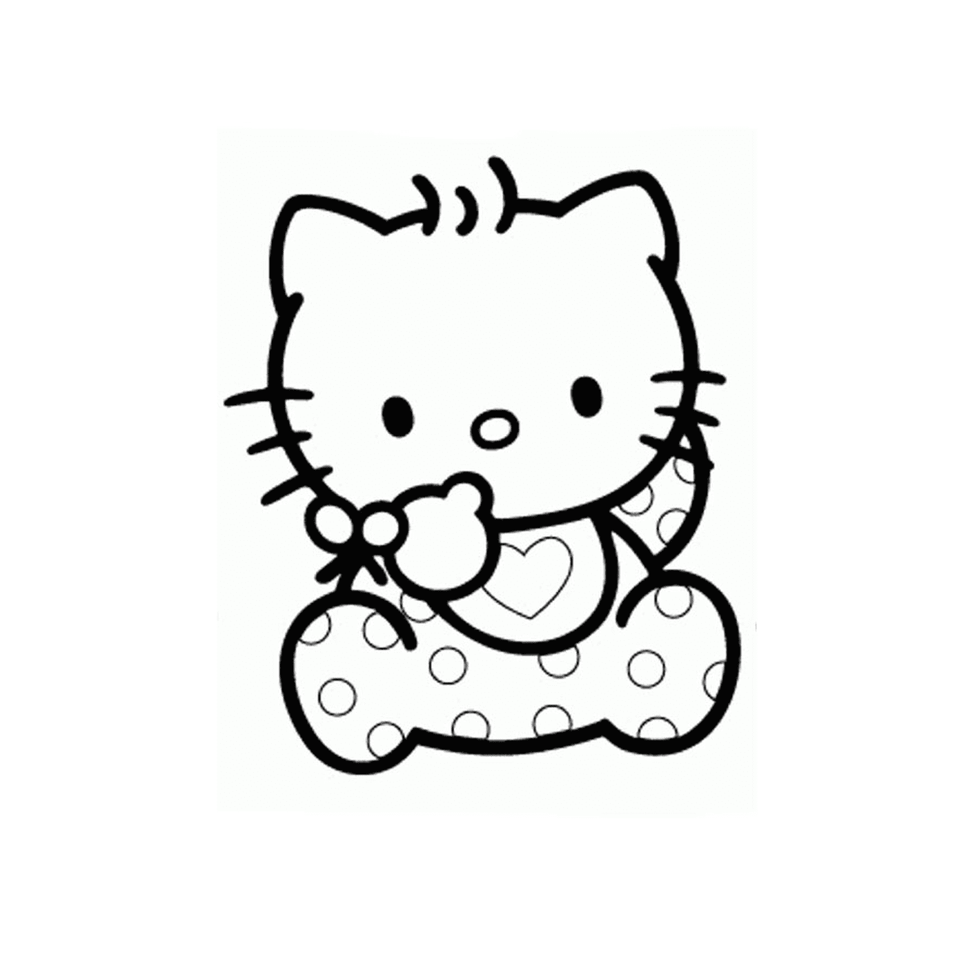 coloriage hello kitty baby