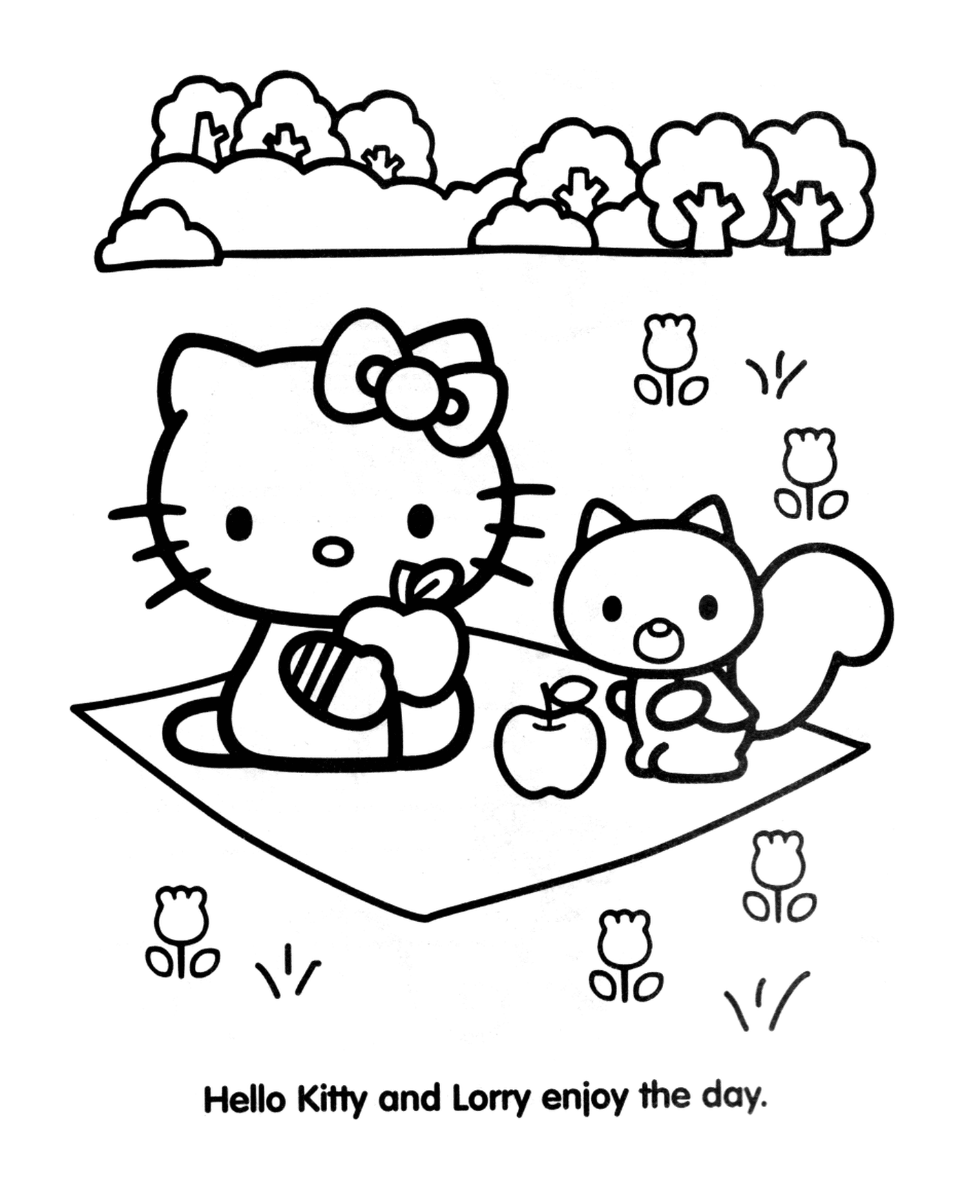 coloriage dessin hello kitty 80