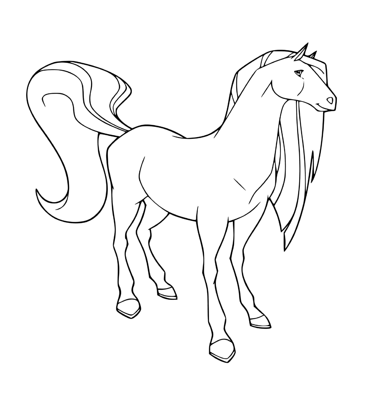 coloriage cheval scarlet horseland