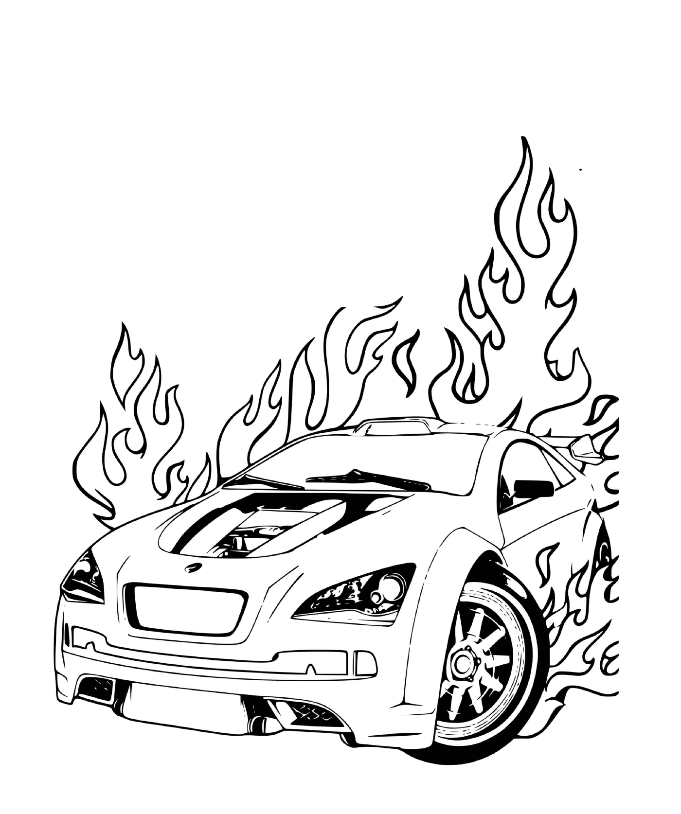 coloriage Hot Wheels Ford voiture