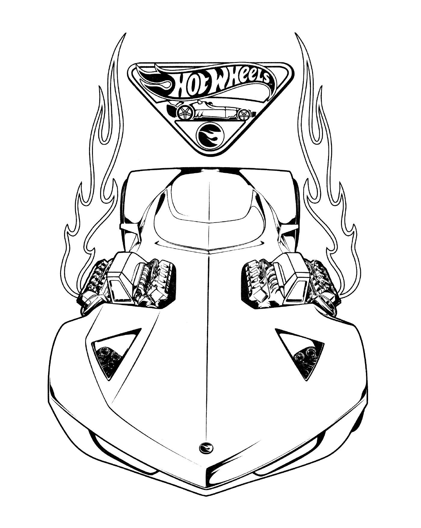 coloriage hot wheels acceleracers