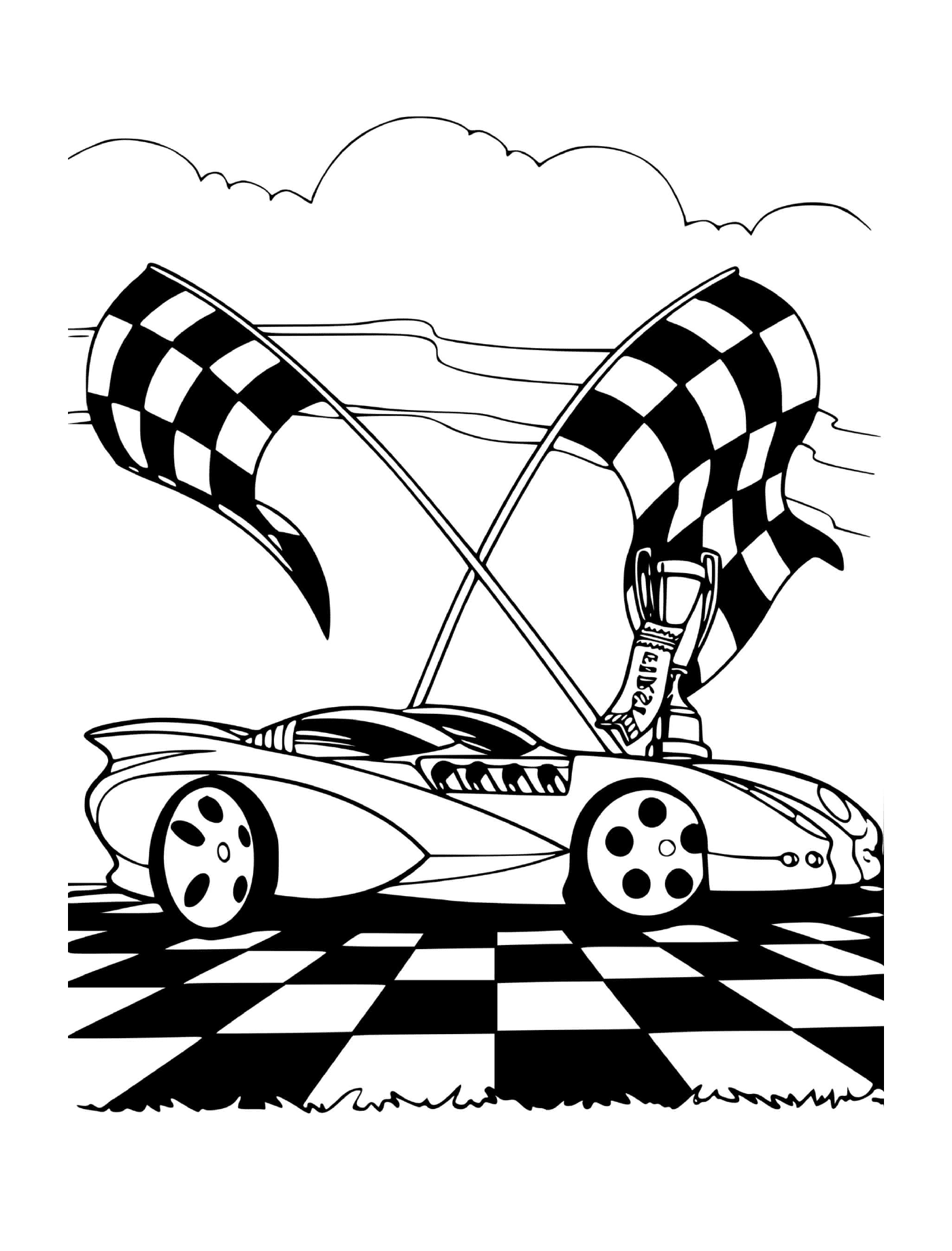coloriage Racing Track voiture
