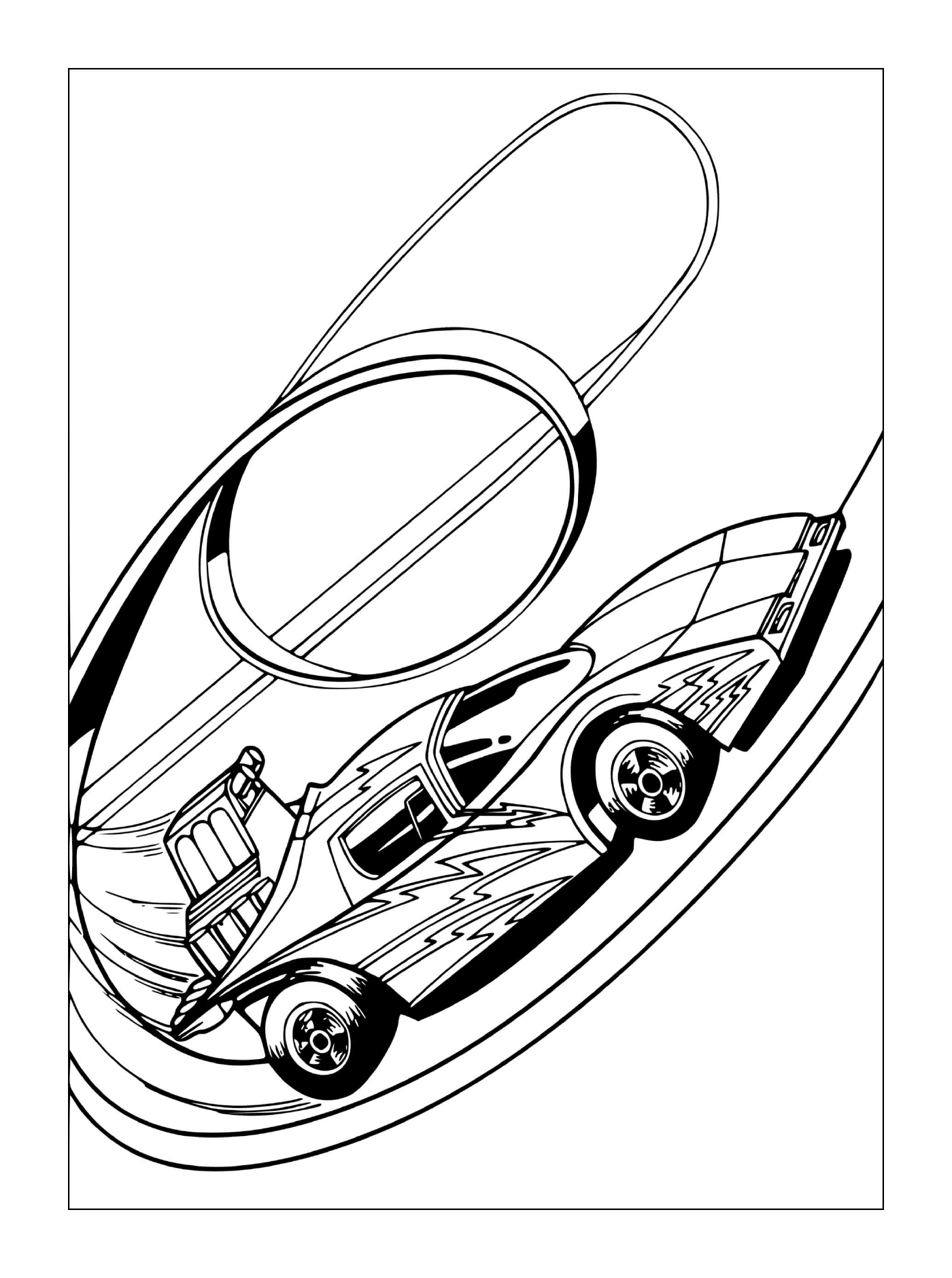 coloriage six shooter wheeled voiture