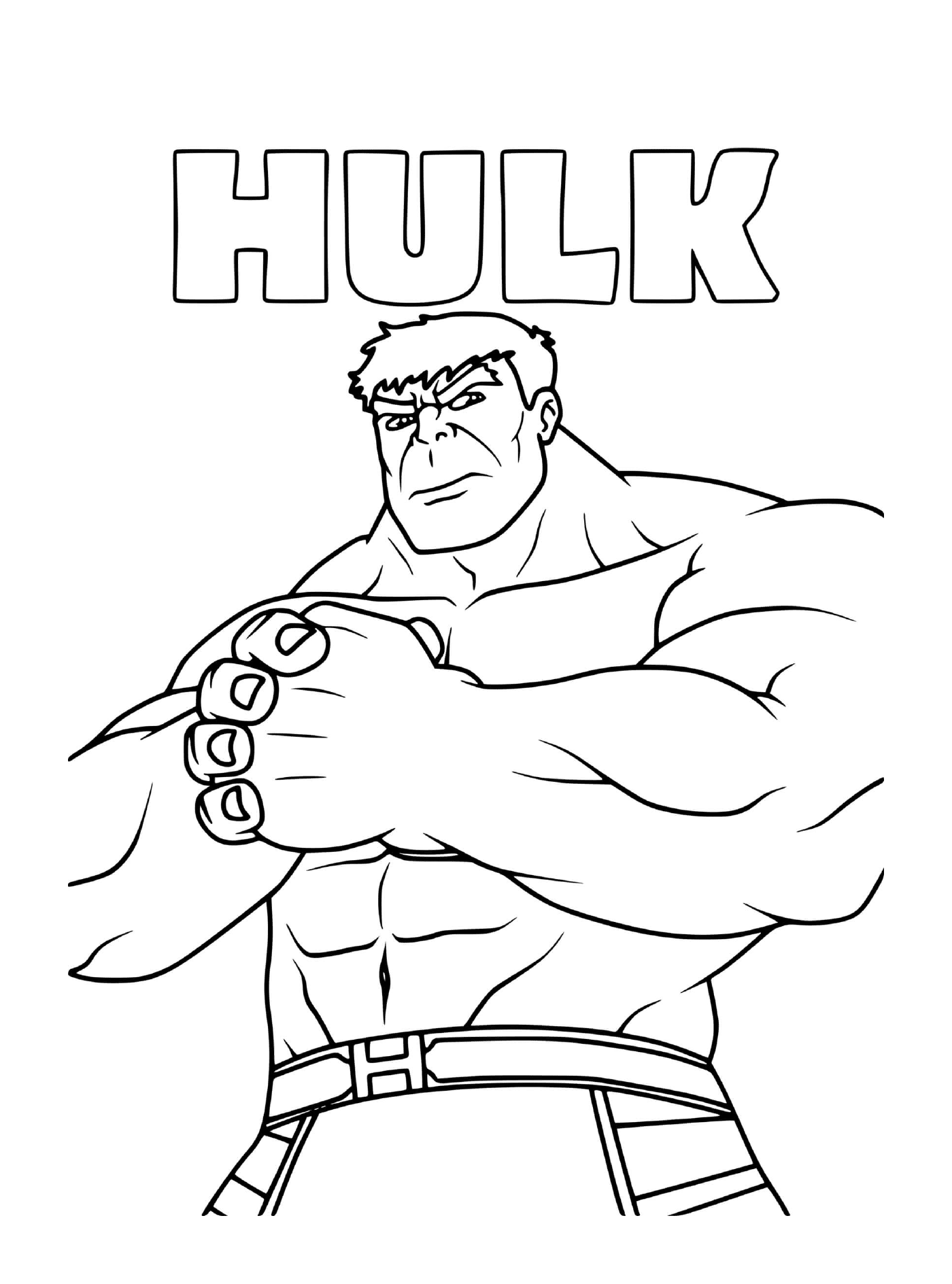 coloriage hulk titan vert super heros