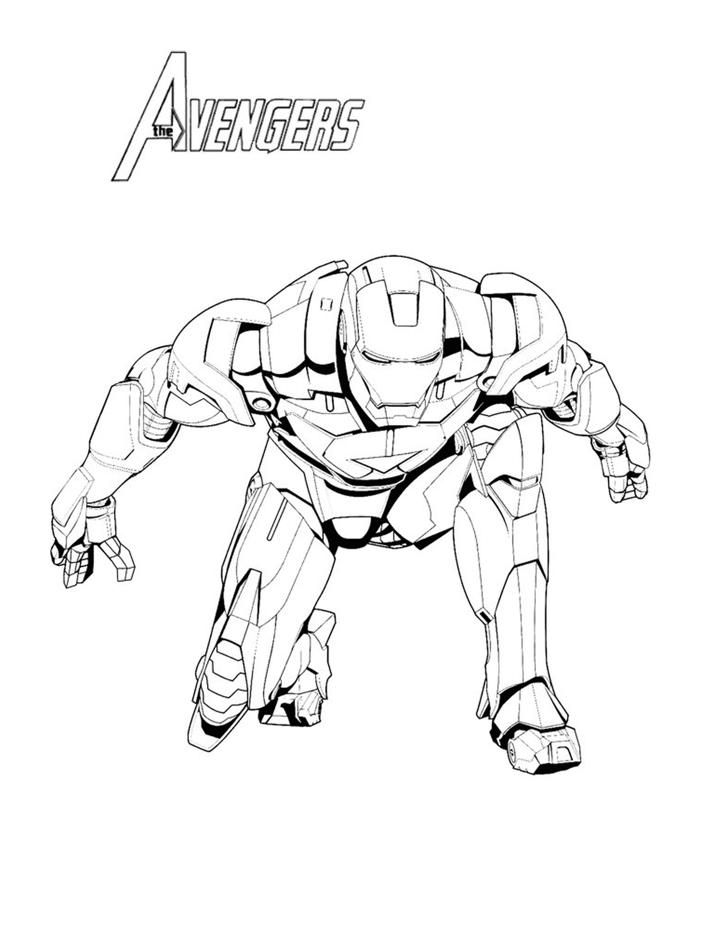 coloriage avengers iron man