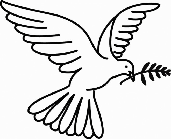 coloriage colombe pour la journee mondiale de la paix