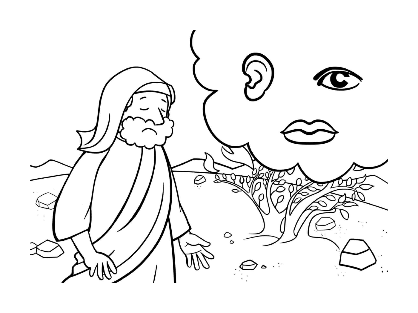 coloriage Doubt of Moses Exodus 4_10 17_02