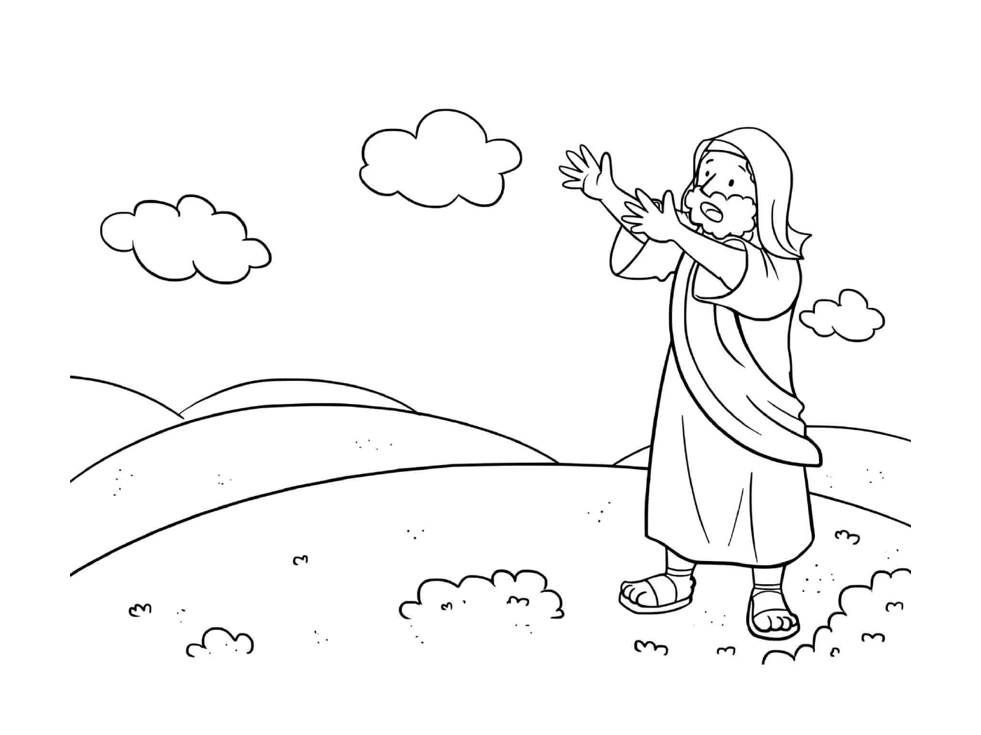 coloriage Moses Rock One Exodus 17_1 7_03