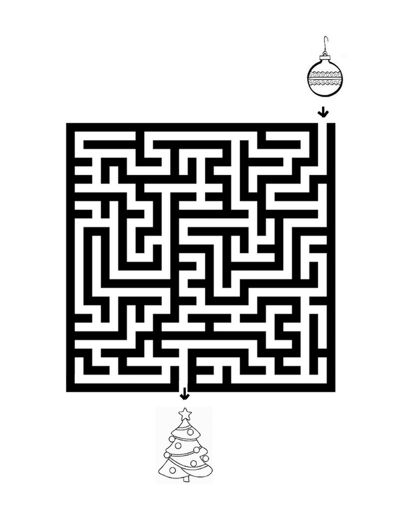 coloriage jeux labyrinthe noel 3