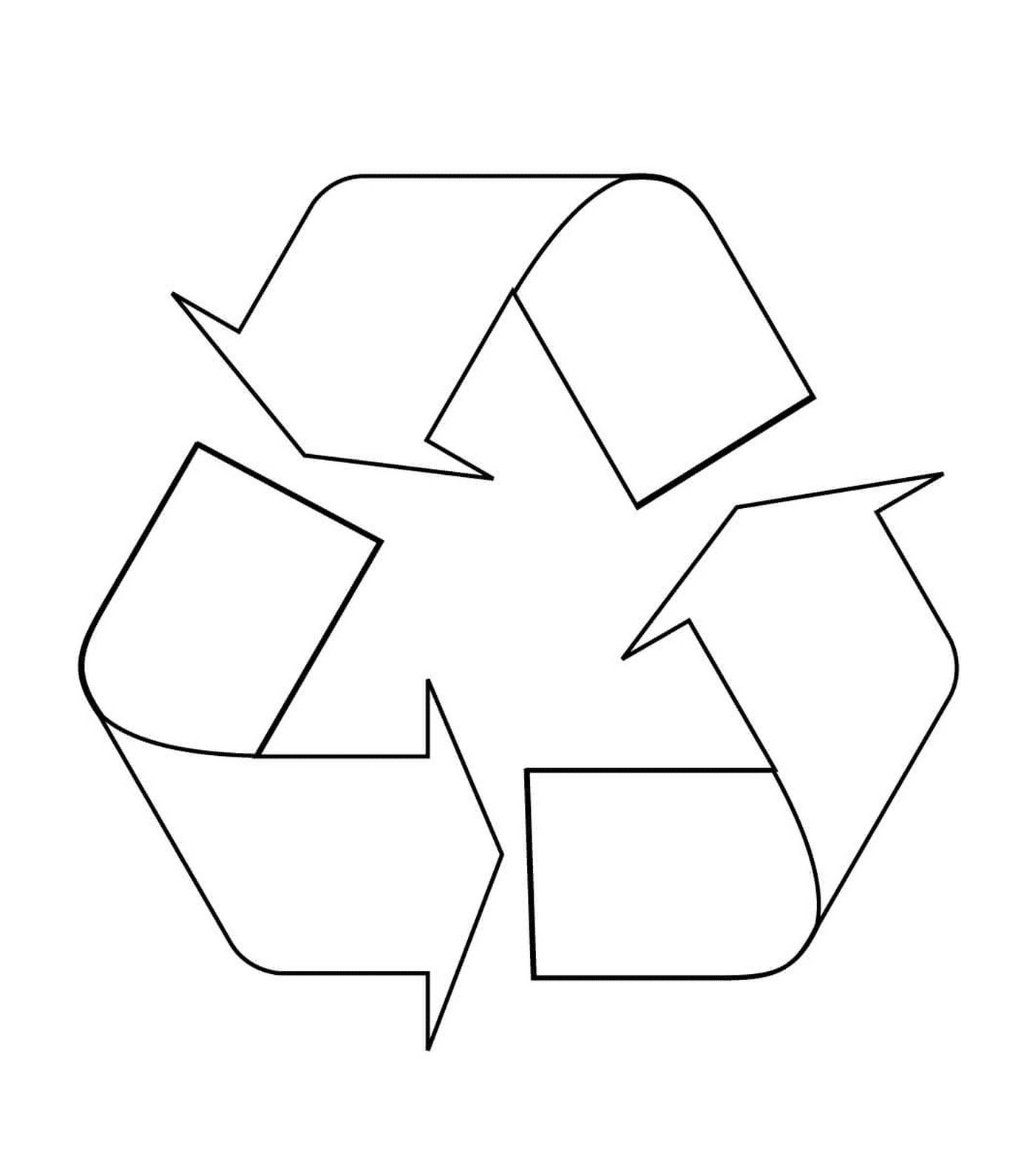coloriage logo recyclage