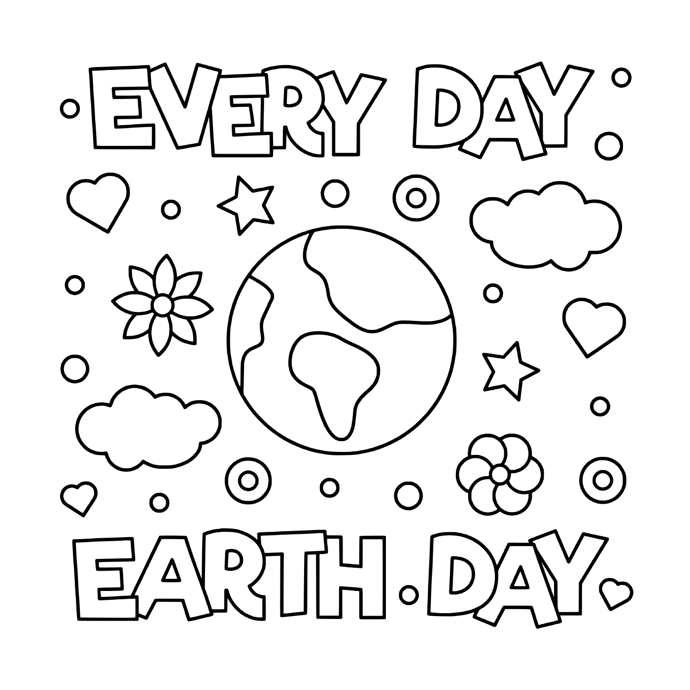coloriage jour de la terre everyday earth day