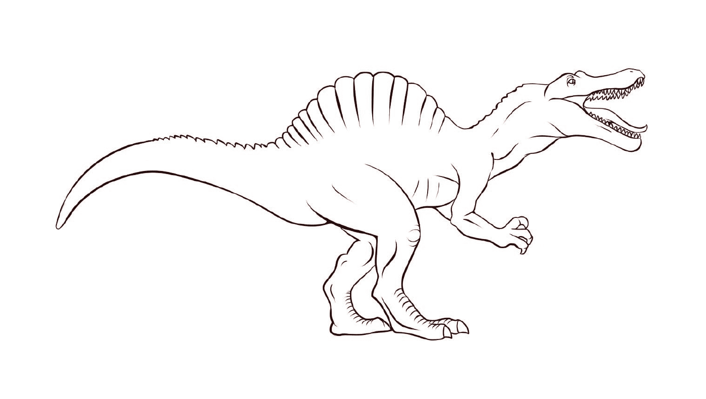 coloriage dinosaure enfant simple de jurassic park