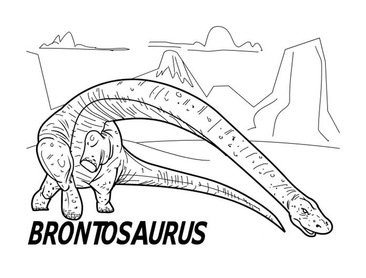 coloriage brontosaurus jurassic period in dinosaur