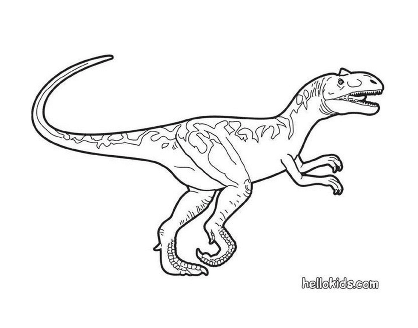 coloriage world raptor dinosaure