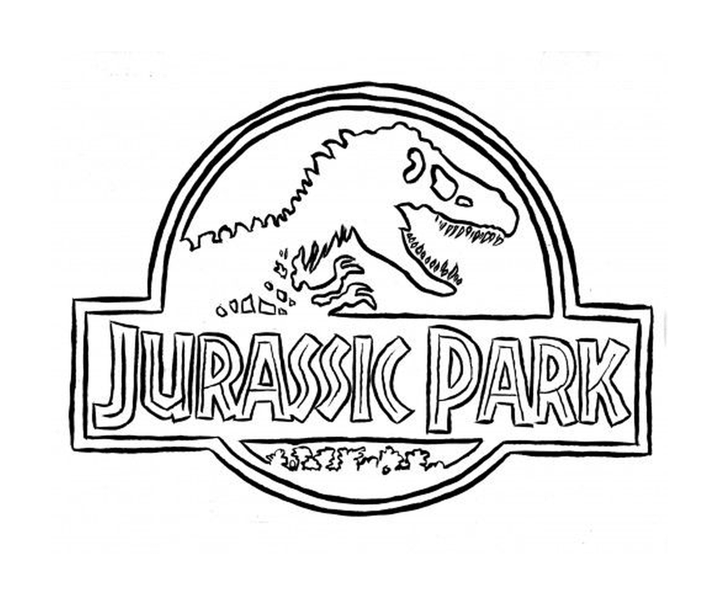 coloriage jurassic park logo