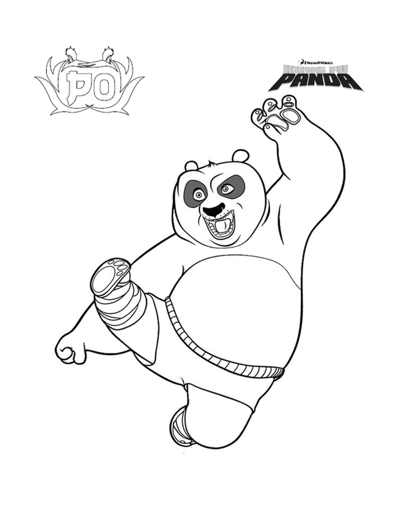 coloriage po dans Kung Fu Panda 1