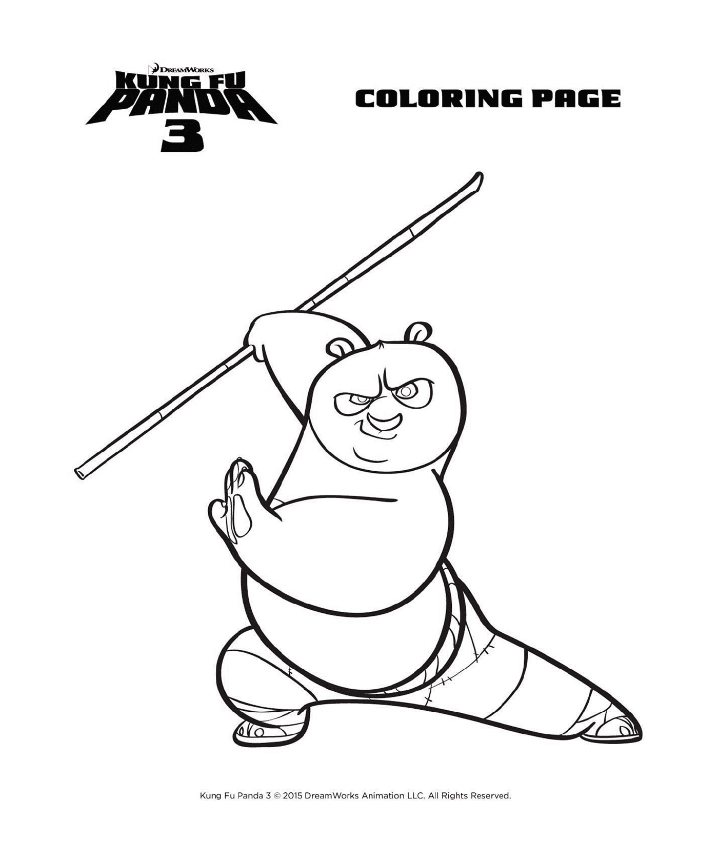 coloriage kung fu panda 3 po 2016