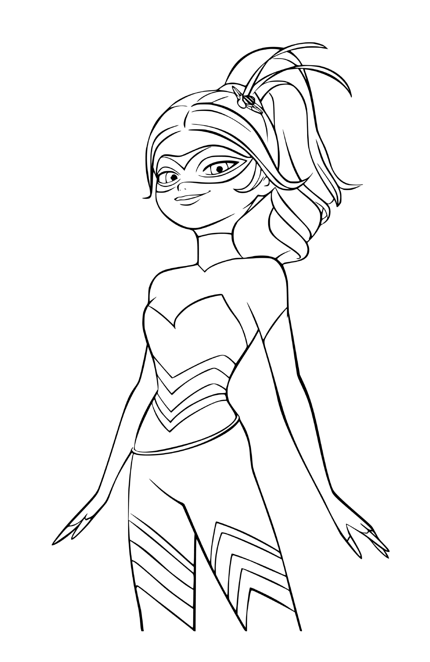 coloriage Miraculous Ladybug Queen Bee or Chloes