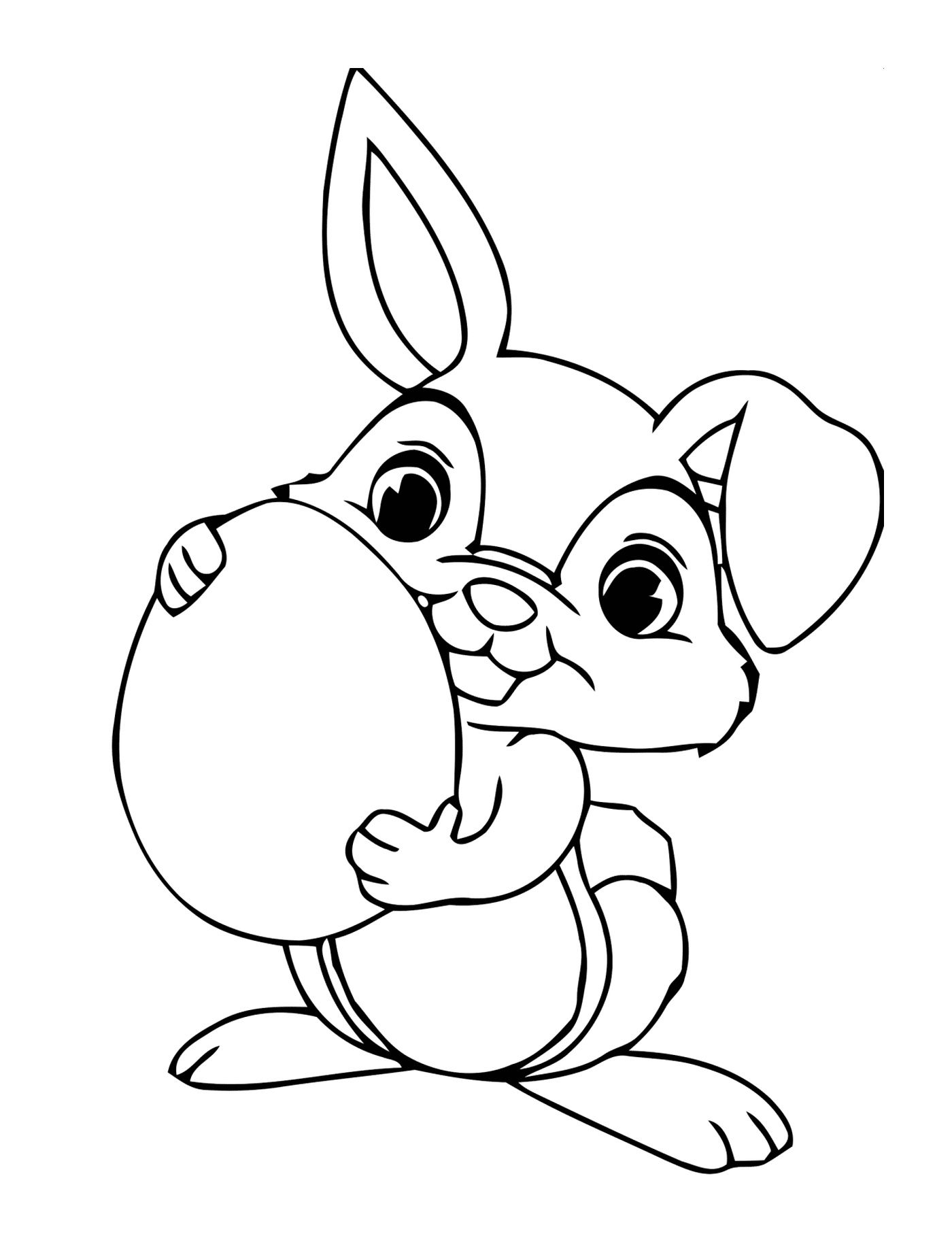 coloriage dessin de lapin maternelle