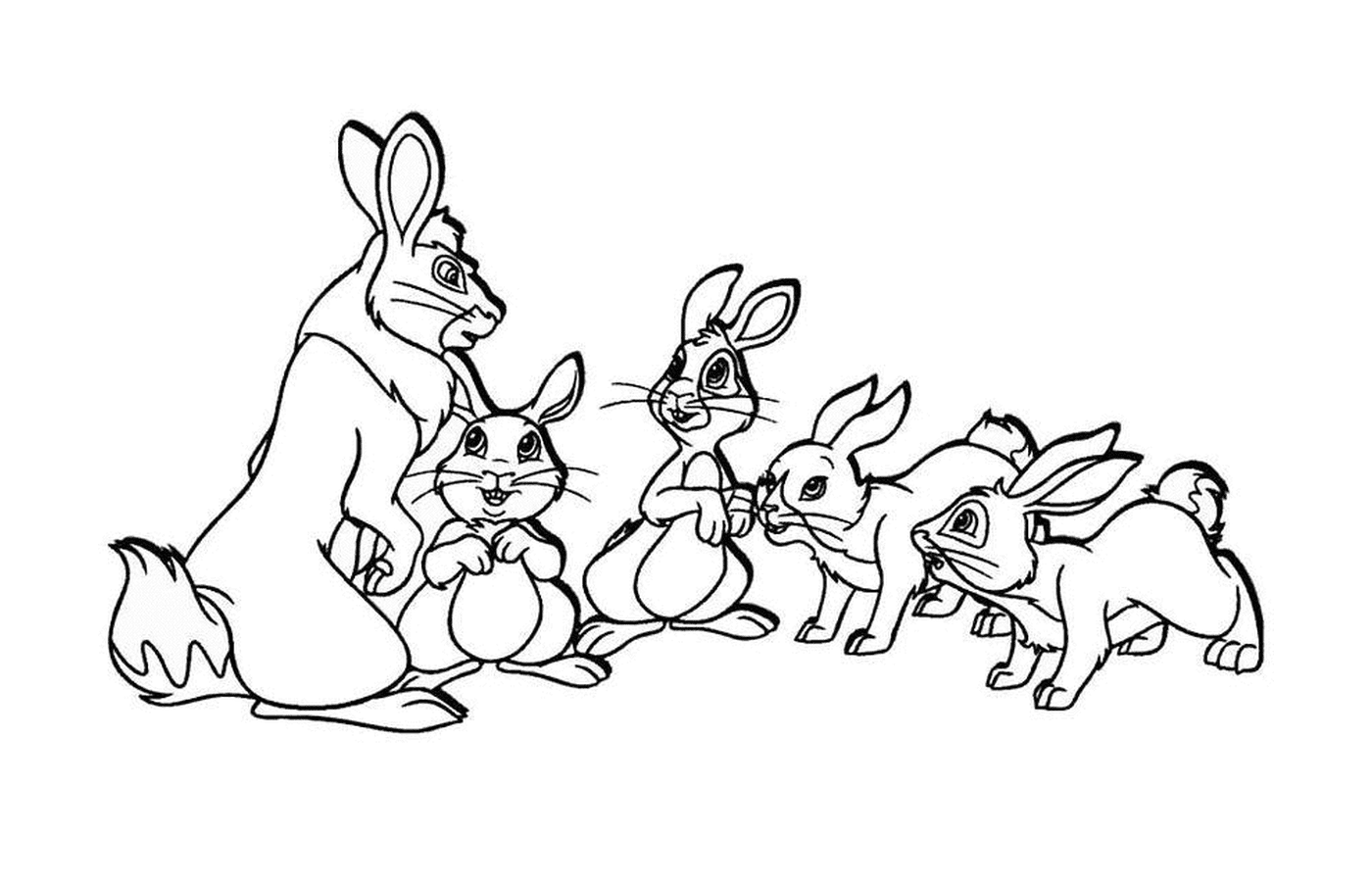coloriage lapins