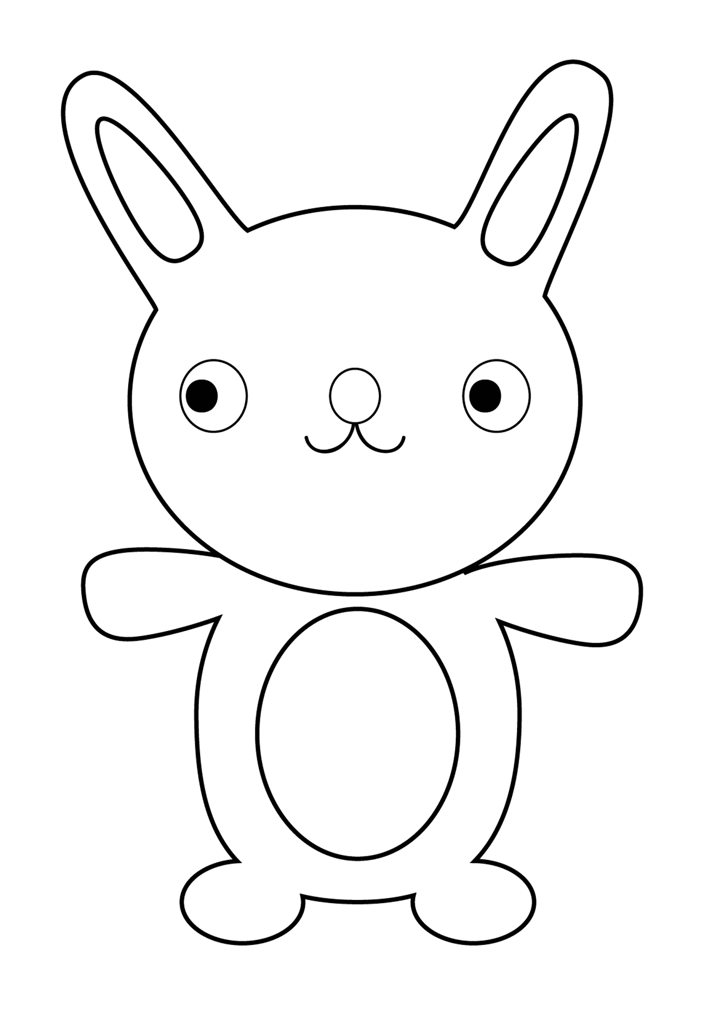 coloriage lapin dessin anime cartoon rigolo