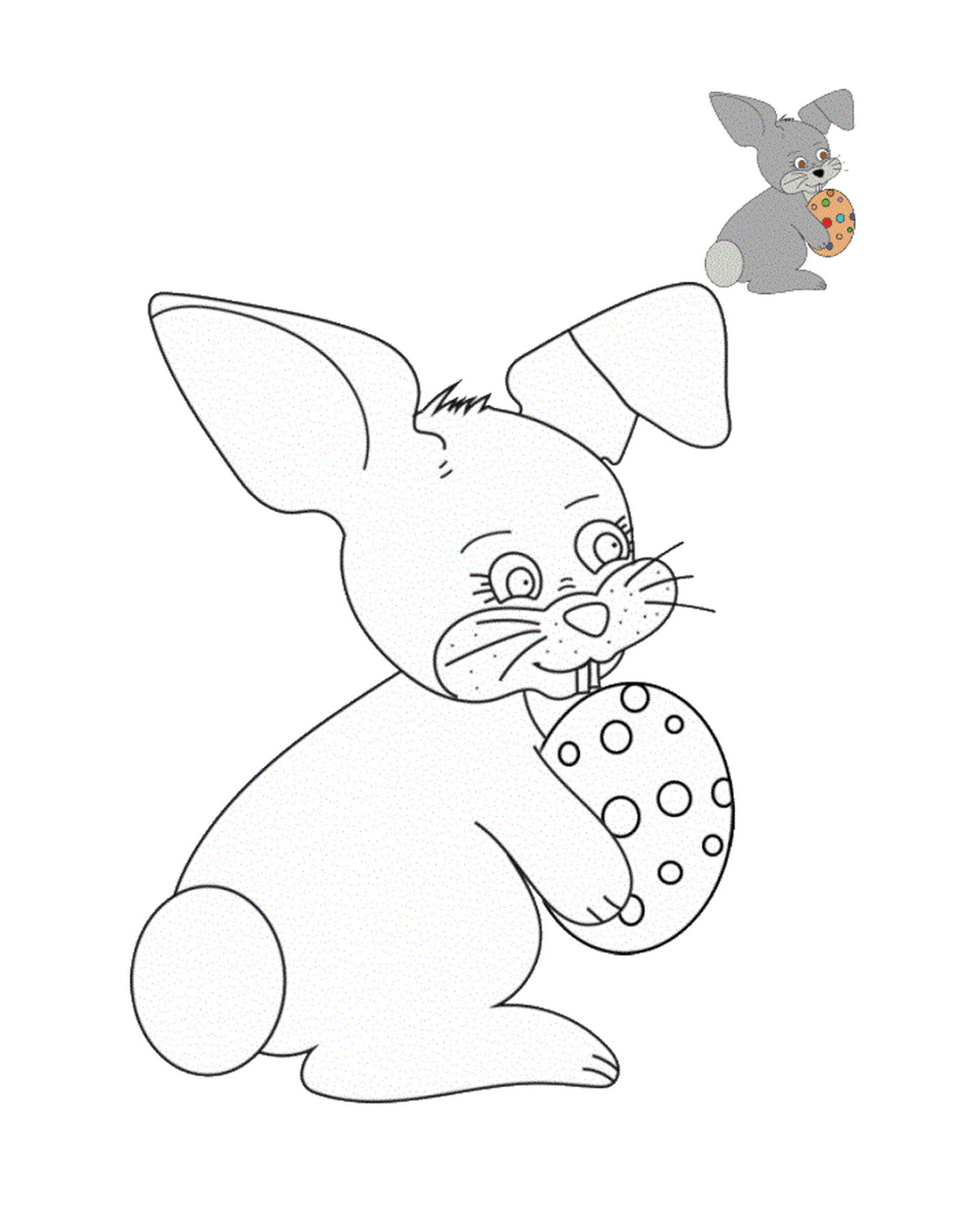coloriage lapin volaille