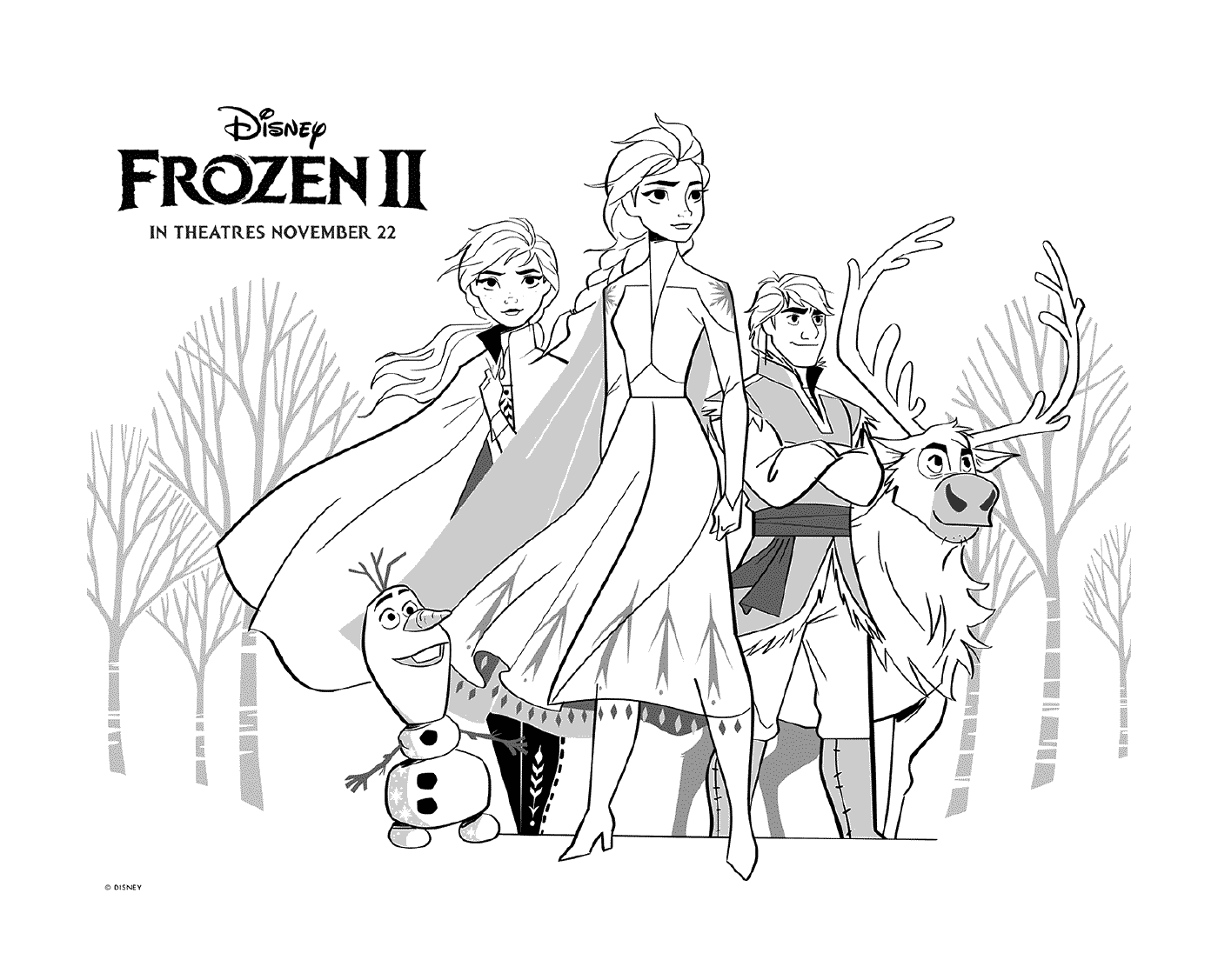 coloriage Frozen 2 Princess Girls