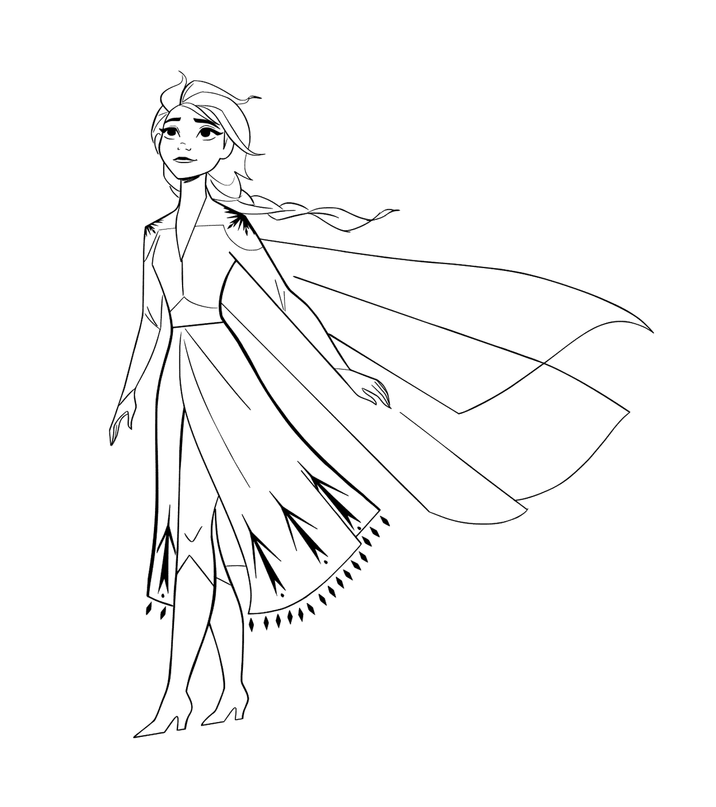 coloriage Elsa from New Frozen 2 to Color