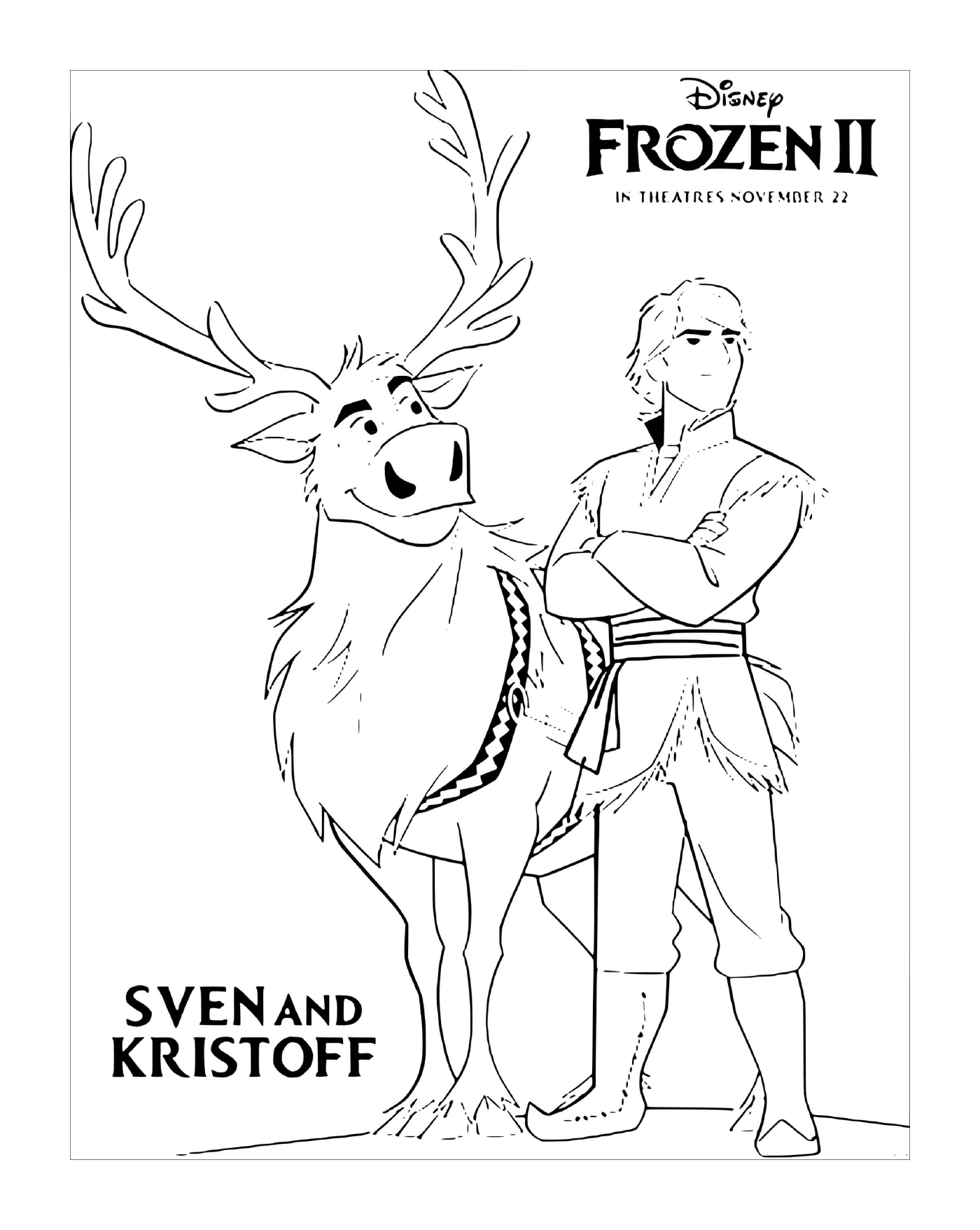 Reine des Neiges 2 Sven et Kristoff recherchent la princesse Elsa