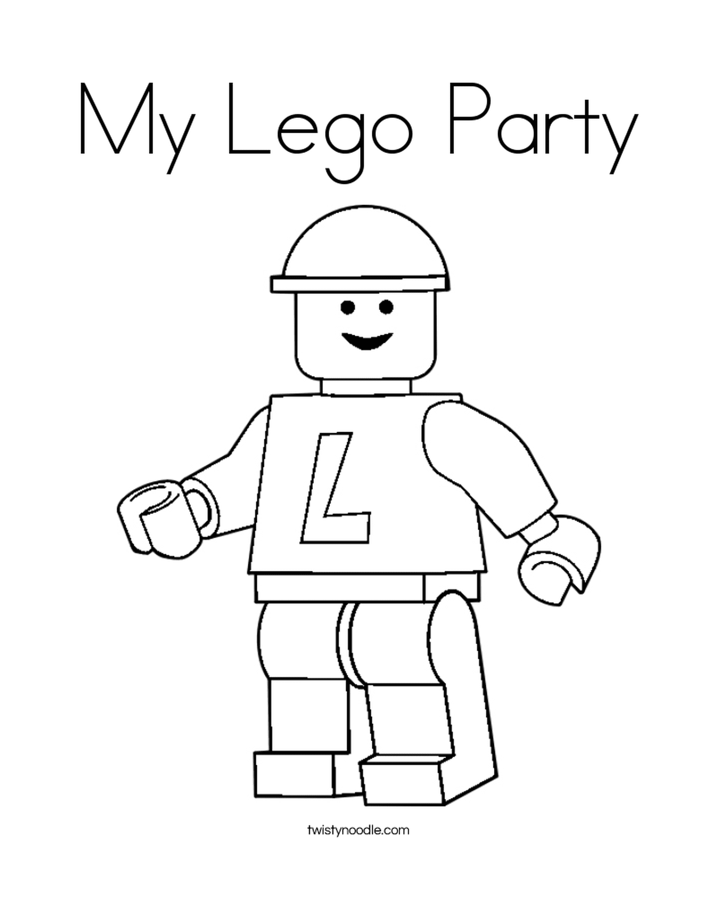 coloriage my lego party
