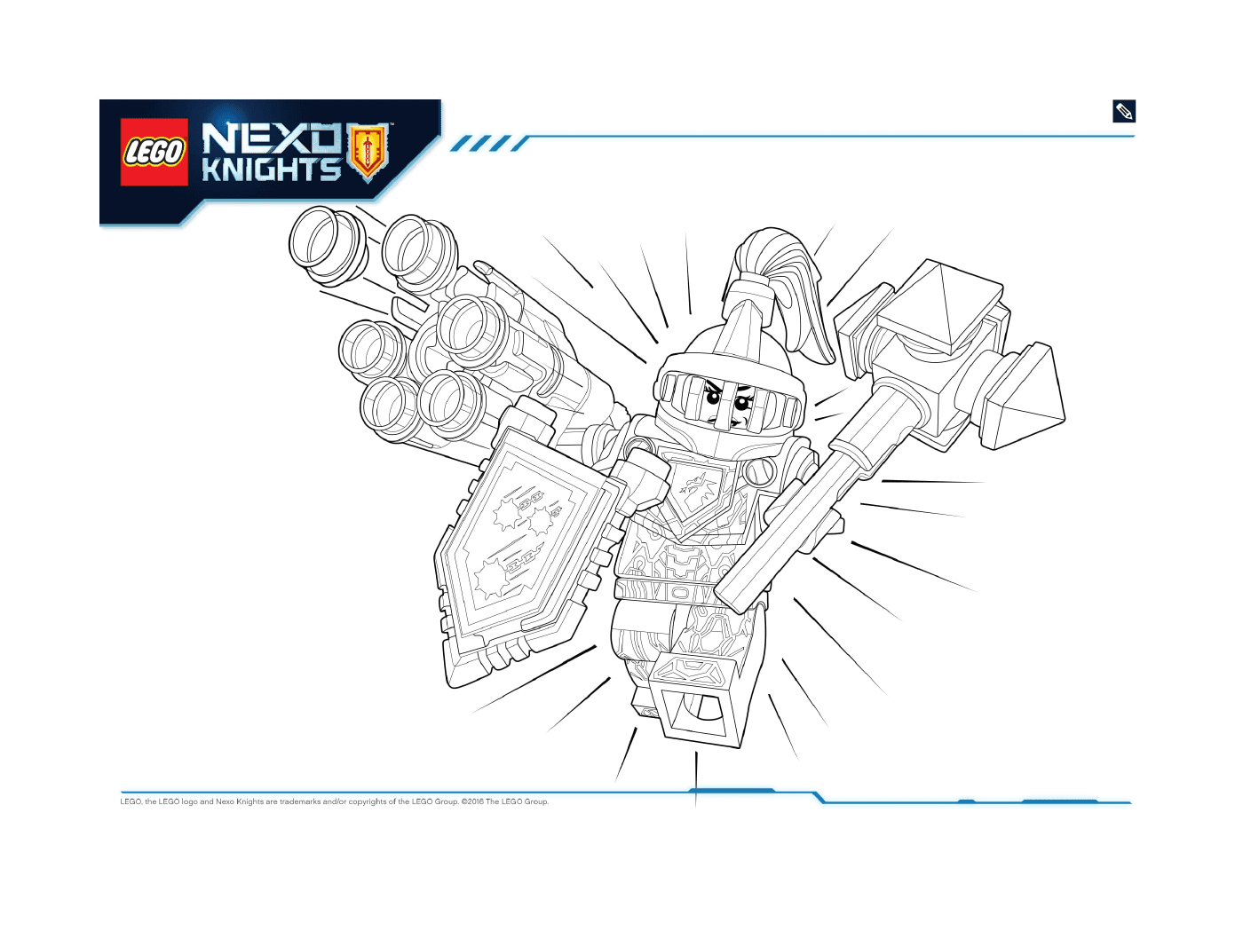 coloriage Lego Nexo Knights Ultimate Knights 1