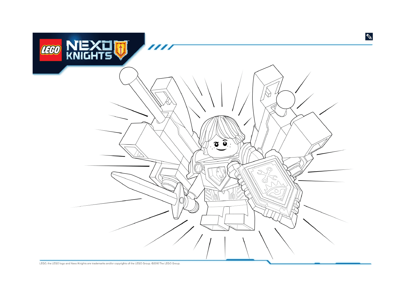 coloriage Lego Nexo Knights Ultimate Knights 4