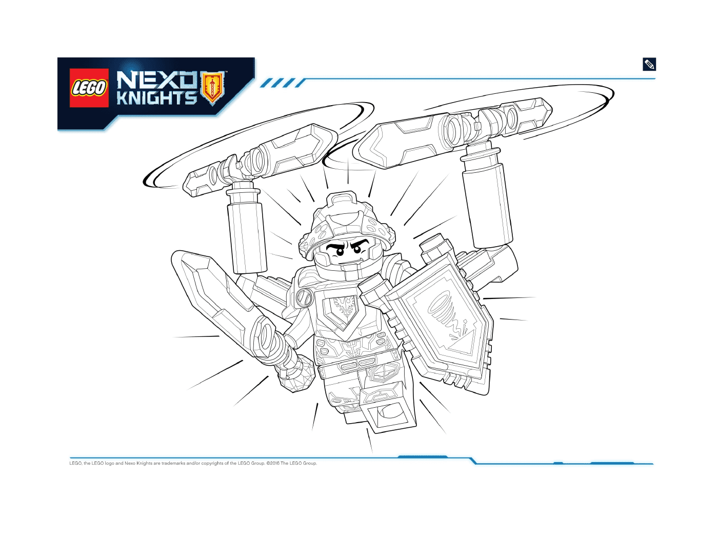 coloriage Lego Nexo Knights Ultimate Knights 2