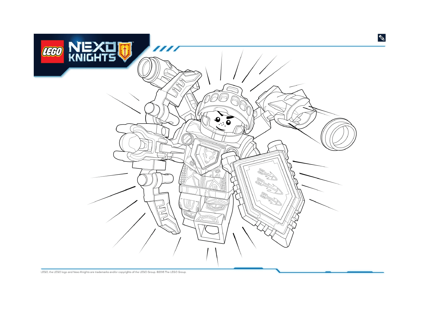coloriage Lego Nexo Knights Ultimate Knights 3