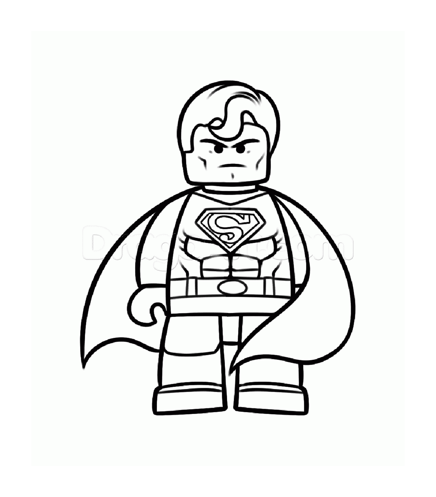 coloriage superman vs batman lego fache