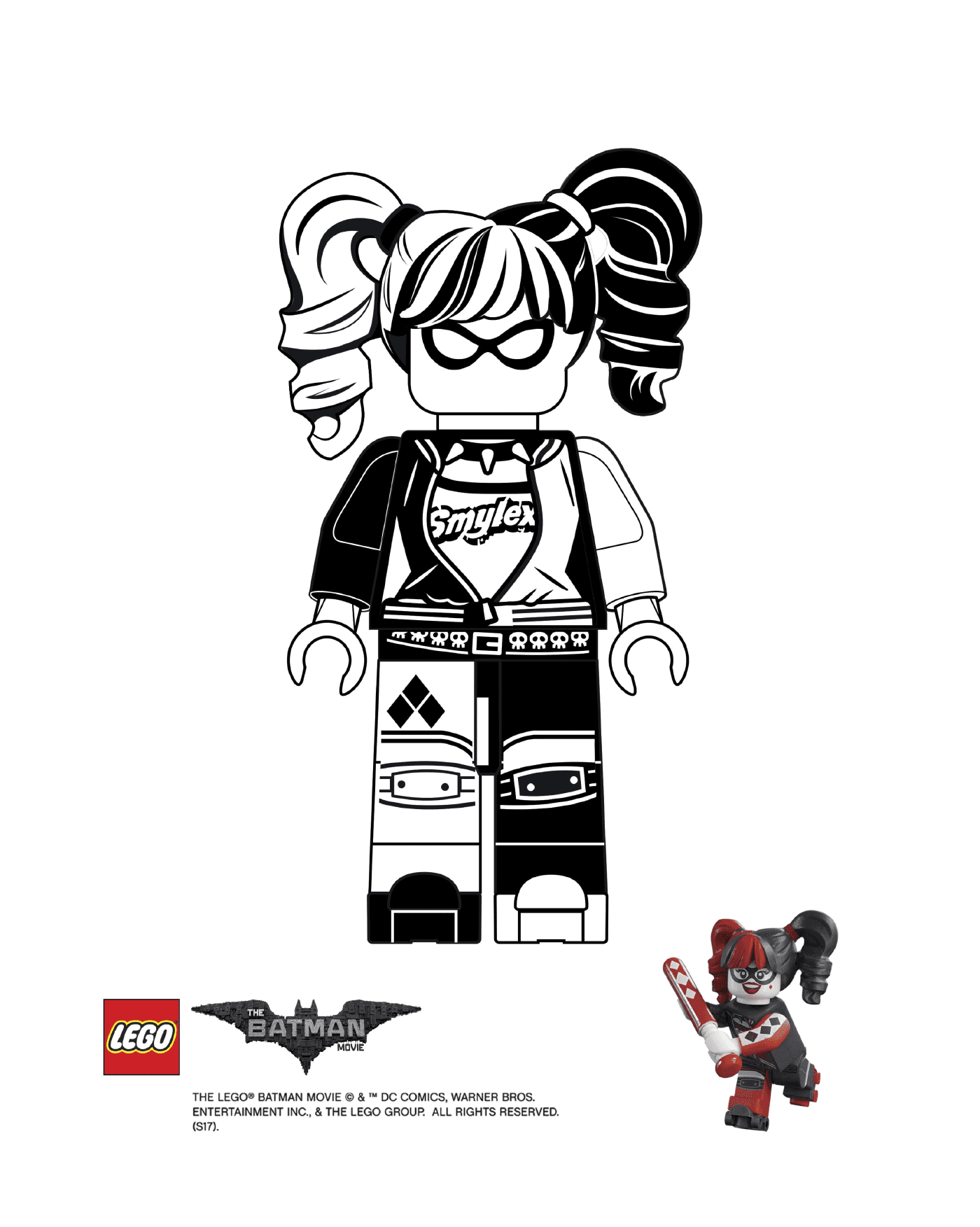 coloriage Harley Quinn Batman Lego Movie
