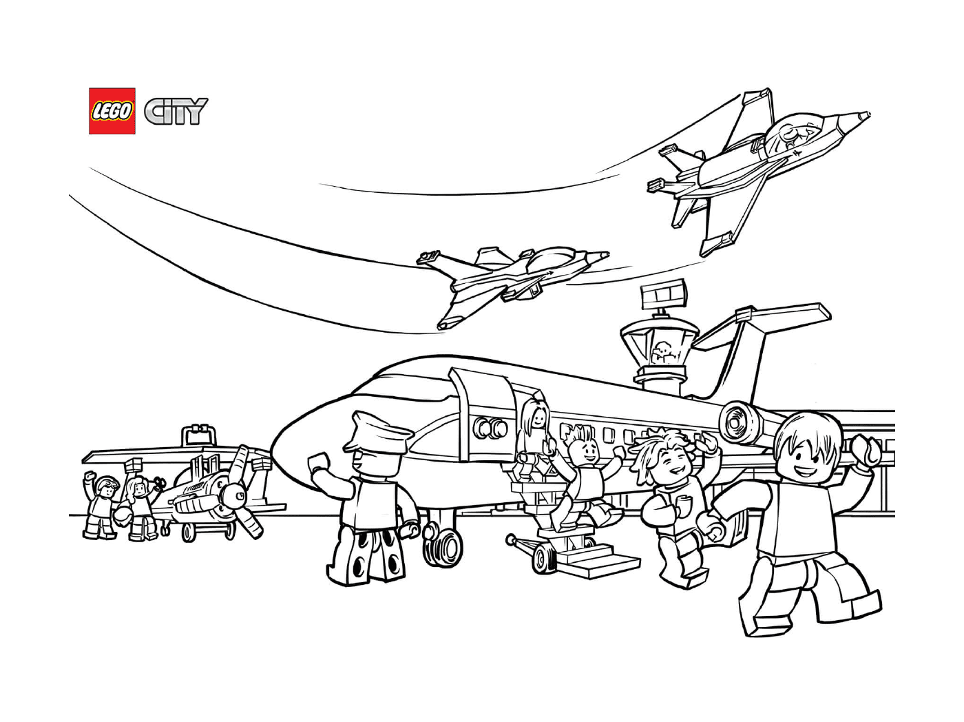 coloriage Lego City Airport