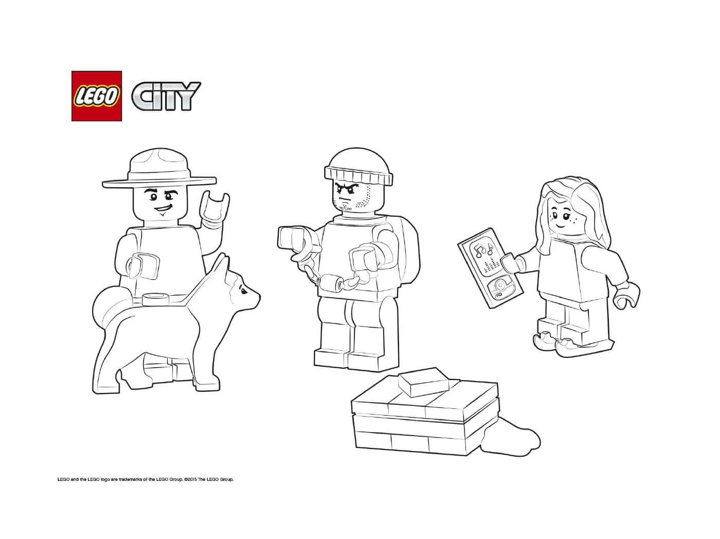 coloriage Lego City Cherif and Prisoner