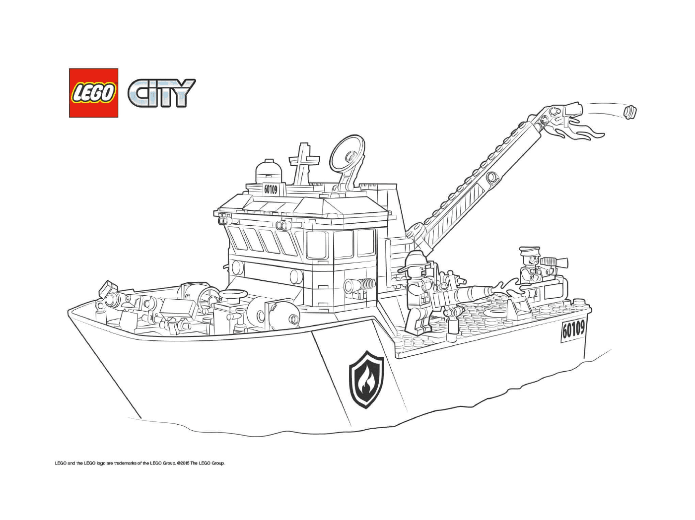 coloriage Lego City Fire Boat