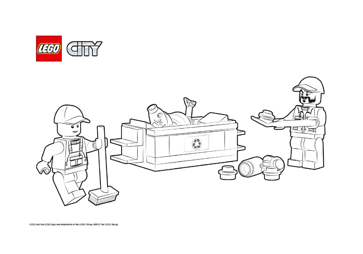 coloriage Lego City Garbage Truck