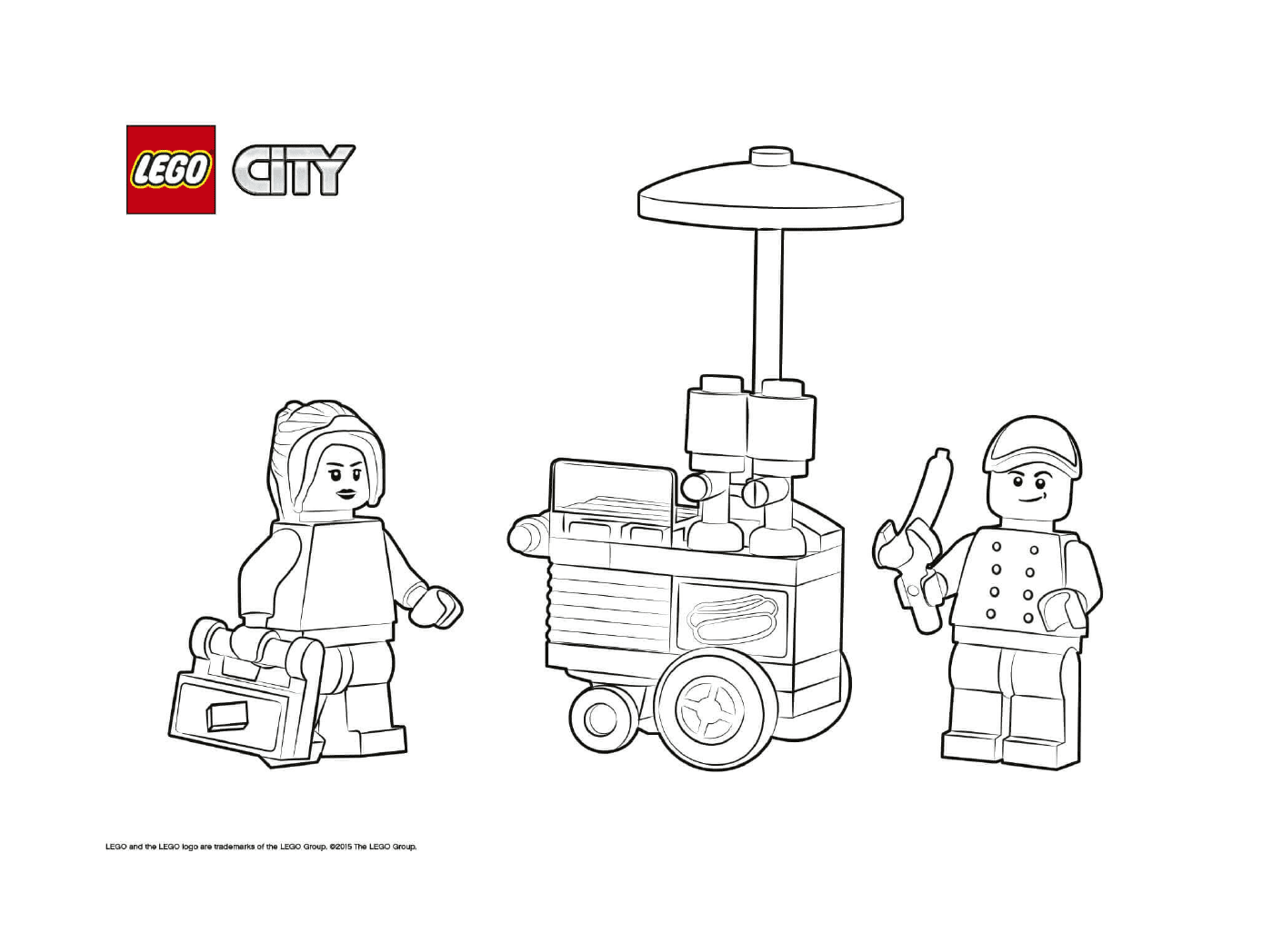 coloriage Lego City Square